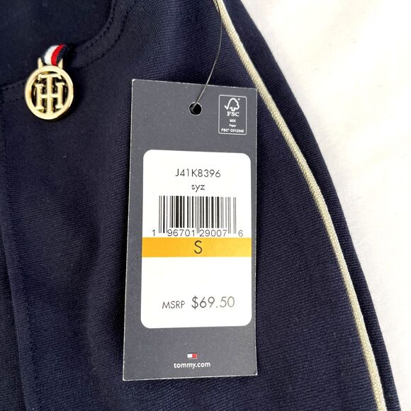 New Women’s Tommy Hilfiger Dress Pants Size Small Pleated NWT $69 Blue Silver - Picture 4 of 9